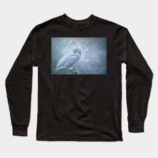 Snowy Owl in winter Long Sleeve T-Shirt